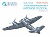 Quinta Studio QDS-72198 Bristol Beaufighter Mk.X 3D-Printed & coloured Interior on decal paper (Hasegawa) (small version) 1/72